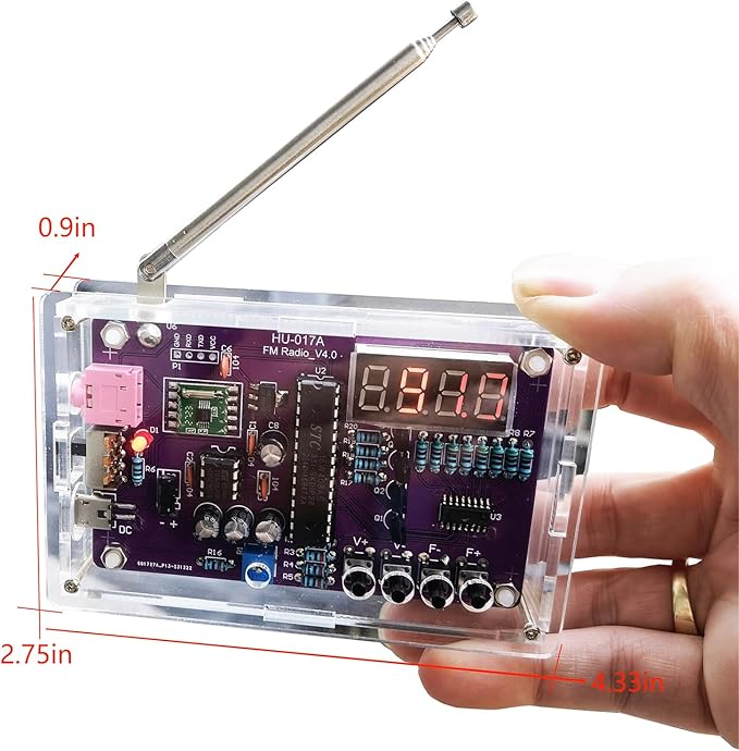 Gikfun FM Radio Kit Soldering Practice Kit DIY School Project FM 87-108MHz with 2 Power Supply Modes, Soldering Learning and Teaching for Beginners, Adults EK1989