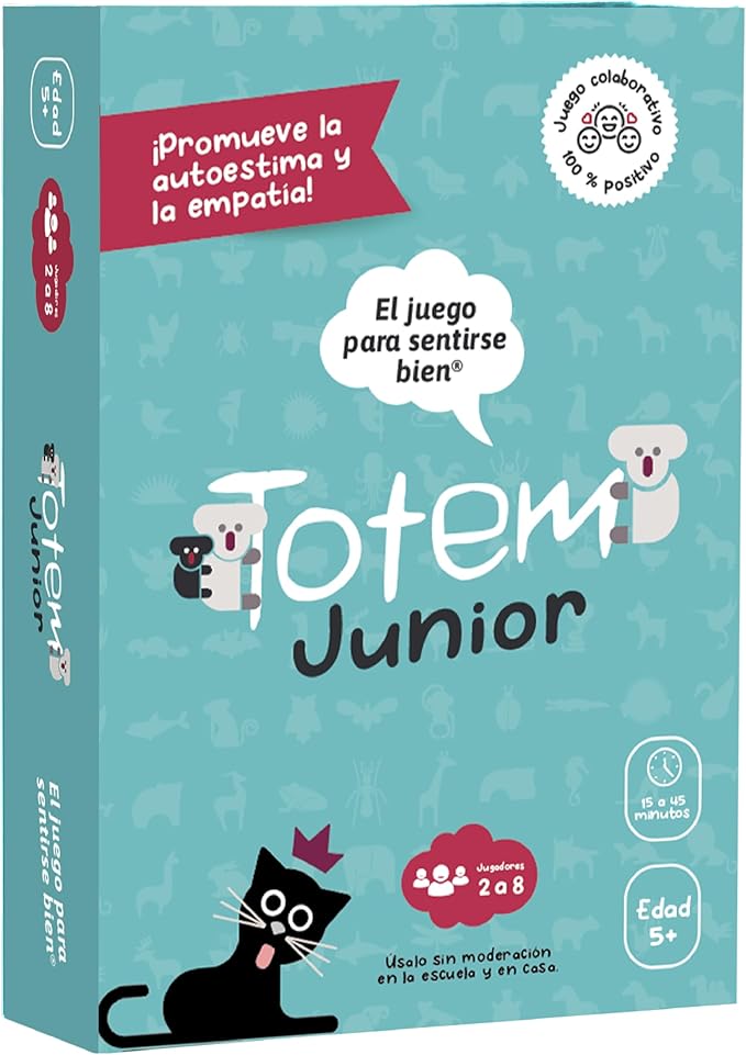 Totem Español Junior Juego para Niños – Juego de Cartas Educativo y Divertido para 5 Años+, Fomenta Autoestima y Empatía, Actividades para la Escuela y la Familia (Junior Edition - Spanish Box)