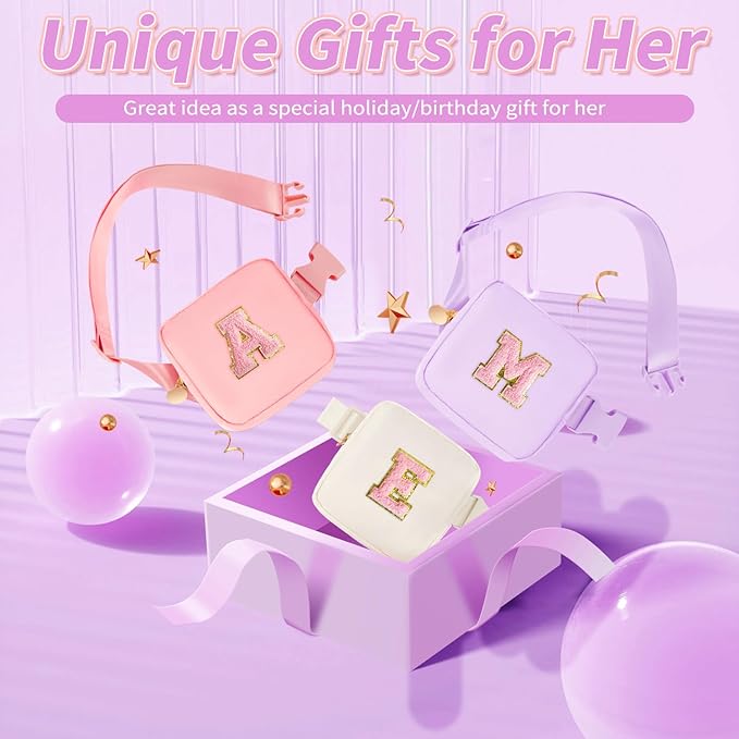 Gifts for Girls Teens Kids - Mini Belt Bag Crossbody Bag - Birthday Gifts for Daughter Sister Her,Teen Girl Essentials,Travel Essentials,Cute Teen Trendy Stuff - Lavender,S