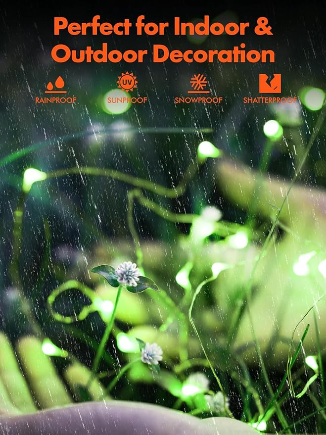 Twinkle Star 2 Pack Green Solar String Lights Outdoor, St. Patrick's Day Solar Fairy Lights Total 80 FT 240 LED, Waterproof 8 Modes, Tree Light for Patio Garden Wedding Party Home Holiday Decor