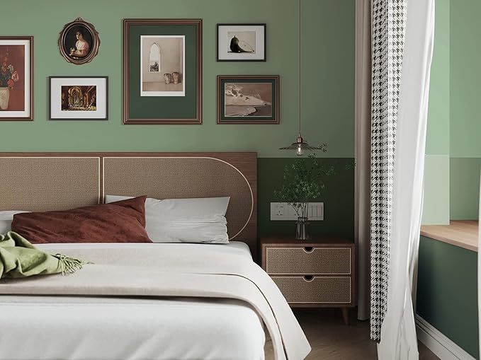 Dimoon 590''x17.7'' Green Peel and Stick Wallpaper Contact Paper Modern Self Adhesive Wall Paper Removable Renter Friendly Textured Solid Color Shelf Cabinet Vinyl Roll (590''x17.7'',Light Green)