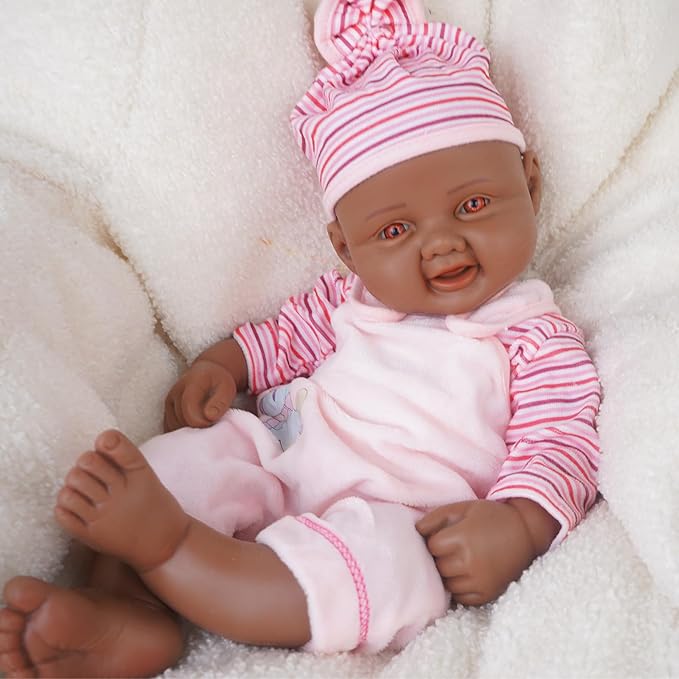 Girl 17.5 Inch, Full Silicone Baby Doll, Realistic Baby Dolls, Realistic Veins & Pose, Not Vinyl, Reborn Baby Dolls Silicone Full Body, Gift Set