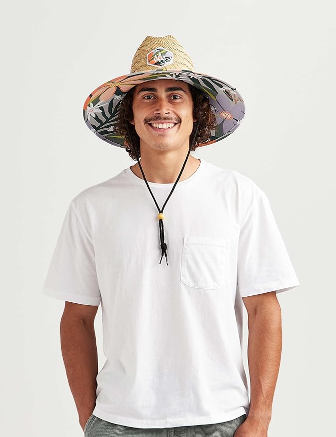 Straw Hat for Men & Women | Lifeguard Hat, Beach Hat & Sun Hat | UPF 50+ Wide Brim for Sun Protection | One Size | Hemlock