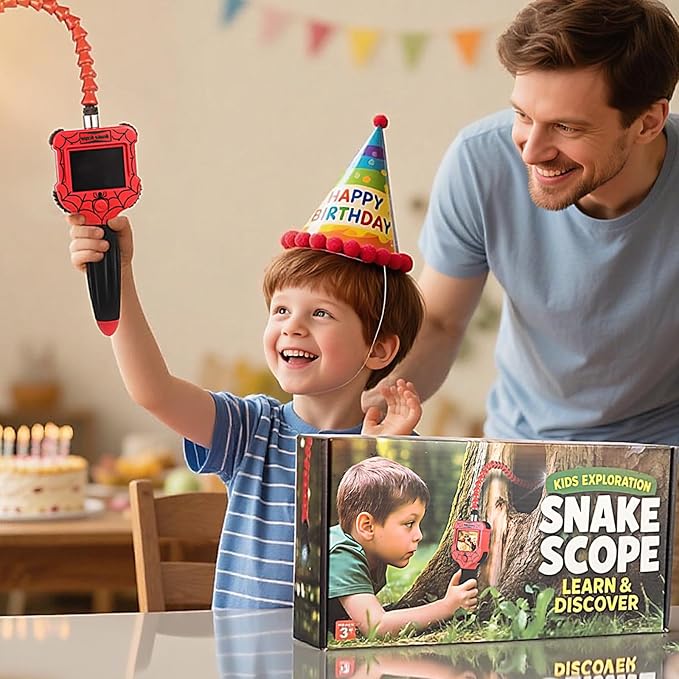 Kids Borescope Snake Camera with Light,STEM Educational Toys,Science Exploration Gifts for Nature & Outdoor Activities Over 3 Years Old