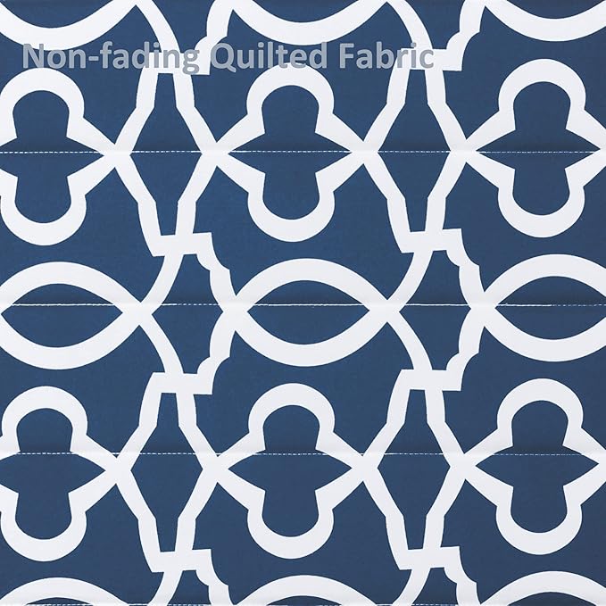 SUNCREAT Two Person Hammock with Stand, 475 lbs Capacity, Portable Patio Hammock with Hardwood Spreader Bar, Large Soft Pillow, Blue Pattern