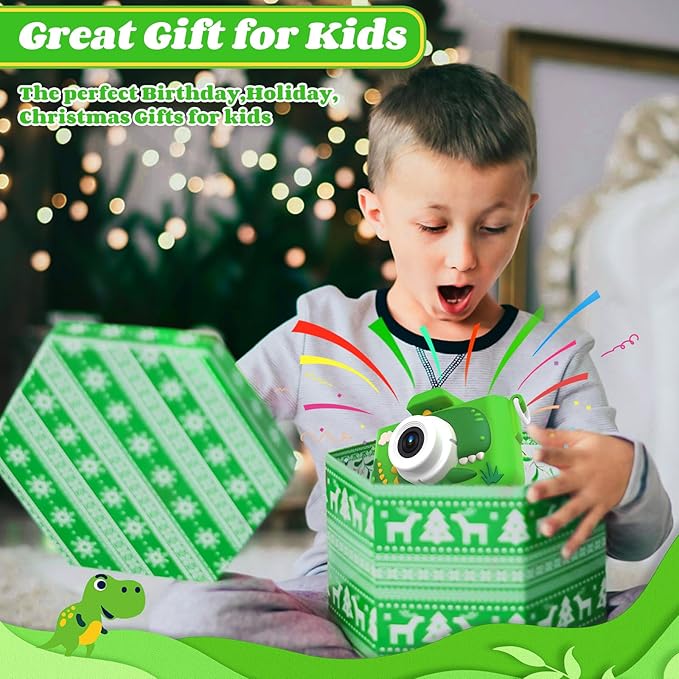 Kids Camera Toys for 3-8 Year Old Girls Boys, 48MP Dual Lens 1080P Toddler Camera for Kids with 64GB SD Card, Kids Digital Video Camcorder Selfie Camera for Christmas Birthday Gifts