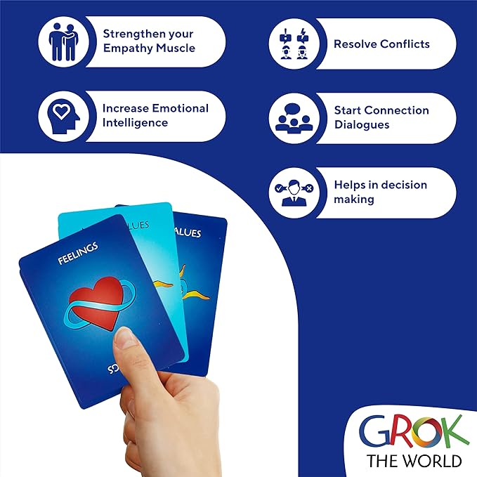 WeGROK Relationship & Conflict Resolution Cards – Mediation in a Box for Two People – Empathy & Communication Activity for Couples, Friends & Family – Emotional Intelligence & Connection Tool