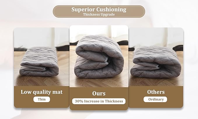 Baby Play Mat 50x50 Inch, Thickened Soft Floor Mat for Playpen, Machine Washable Foam Crawling Mat with Non-Slip Bottom for Babies and Toddlers, Foldable Padded Playmat Boho Terra