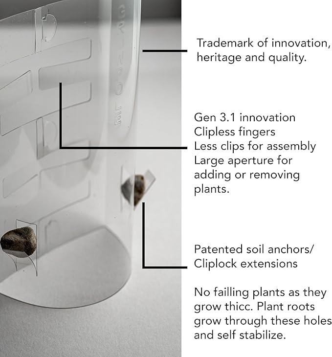 Plastic Moss Poles for Climbing Plants V3 Large 5 Pcs Front Opening Stackable Moss Pole Monstera Plant Support-Plant Climbing Pole, DIY Moss Pole for Plants Indoor, Plant Sticks Support by THICCLY