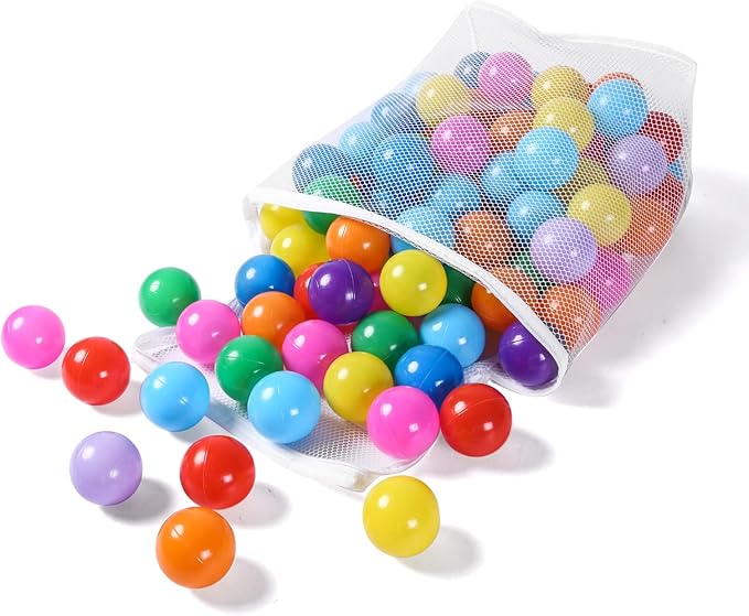 Realhaha Ball Pit Balls 50 100 200 500 Play Balls Plastic Balls for Baby Girls Toddlers Kids Play Tent Pool Playhouse Playpen Party Decoration