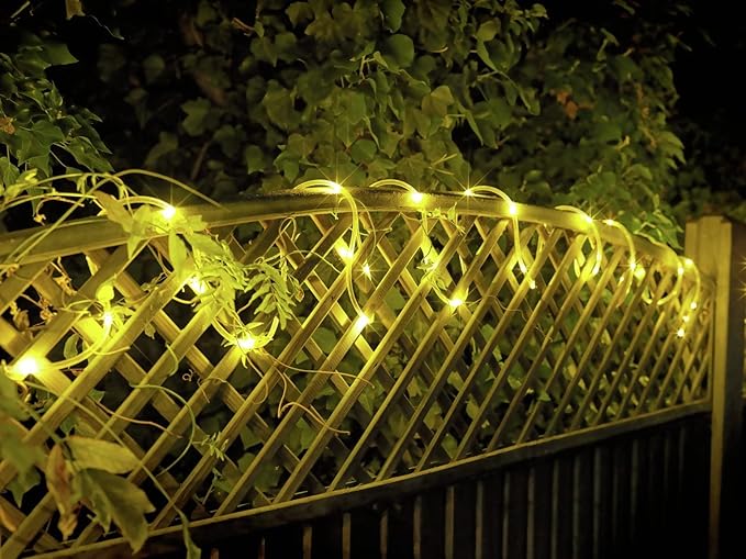 Solar Rope Light 3 Pack 39 FT 100 LEDs IP65 Waterproof Outdoor LED Solar Outdoor Lights for Party Garden Yard Home Wedding Christmas Halloween Holiday Tree Decoration Lighting(3 Pack)