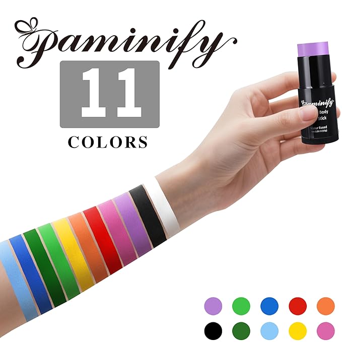 Red Face Paint Stick,Water-Based Red Body Paint Stick,Washable Halloween Face Painting for Clown Devil Joker Skull Costume,Professional Full-Coverage SFX Makeup for Cosplay,1.06 OZ