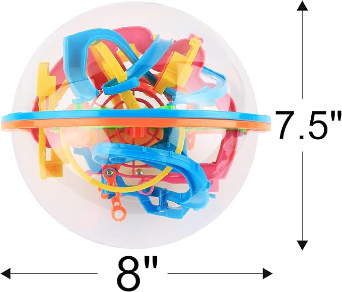 3D Maze Ball with 138 Challenges, Brain Teaser Puzzle Games for Kids and Adults, 3D Mind Games for Hours of Challenging Fun, Road Trip Game and Airplane Activities for Kids
