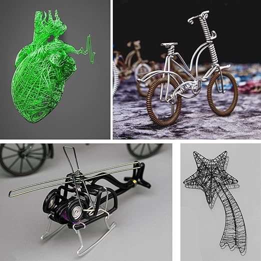 Sanlykate Bonsai Wire Tool Kit with Cutter, 5 Roll Tree Training Wires 164 Feet Total, 1.0mm, 1.5mm, 2.0mm Anodized Aluminum Wire Set, Hold Plant Branches Trunks (Black, Green, Brown)