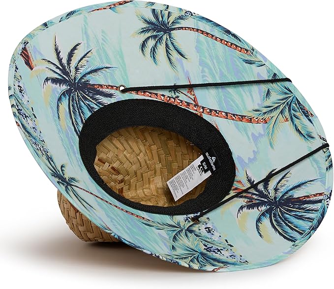 Quiksilver Men's Wide Brim Outdoor Lifeguard Straw Sun Hat