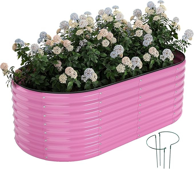 Galvanized Metal Planter Raised Garden Bed Kit for Gardening Outdoor,6x3x2ft Planter Grow Garden Box Raised Flower Bed,Long Vegetable Clearance Herb Raised Garden Beds for Container Gardening