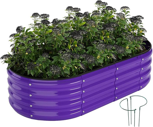 Raised Garden Bed, 4x2x1ft Raised Beds for Gardening Outdoor for Vegetables Flowers Ground Planter Box,Galvanized Raised Garden Beds