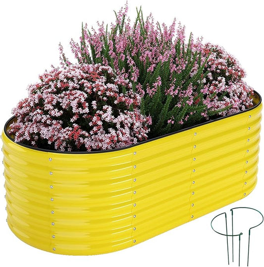 Galvanized Metal Planter Raised Garden Bed Kit for Gardening Outdoor,6x3x2ft Planter Grow Garden Box Raised Flower Bed,Long Vegetable Clearance Herb Raised Garden Beds for Container Gardening