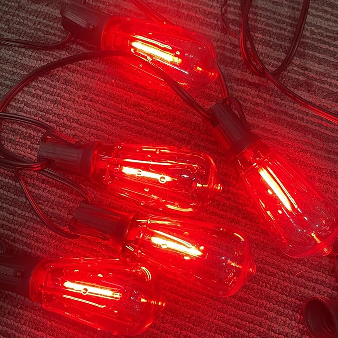 10Ft Halloween LED String Lights Outdoor with 10 ST40 Red Blood Drop Lights, UL Listed Connectable Halloween Patio Lights Set for Indoor Outdoor Backyard Garden Halloween Christmas Party Decor
