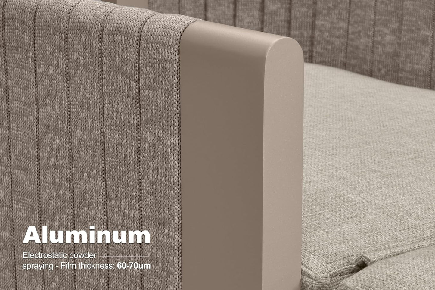 PURPLE LEAF Patio Chaise Lounge with Cushion Aluminum Poolside Sunbathing Tanning Layout Chairs Adjustable Reclining Chairs Set of 2 Nurture Shale