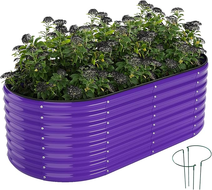 Galvanized Metal Planter Raised Garden Bed Kit for Gardening Outdoor,6x3x2ft Planter Grow Garden Box Raised Flower Bed,Long Vegetable Clearance Herb Raised Garden Beds for Container Gardening