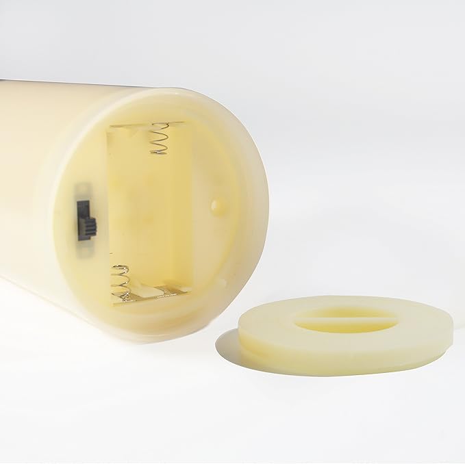 iZAN 3-Pack Outdoor Flameless LED Battery Operated Candles with Remote Waterproof Flickering Electric Pillar Candles for Halloween Chirstmas Home Wedding Party Festival Décor Long Battery Life 3”x6”