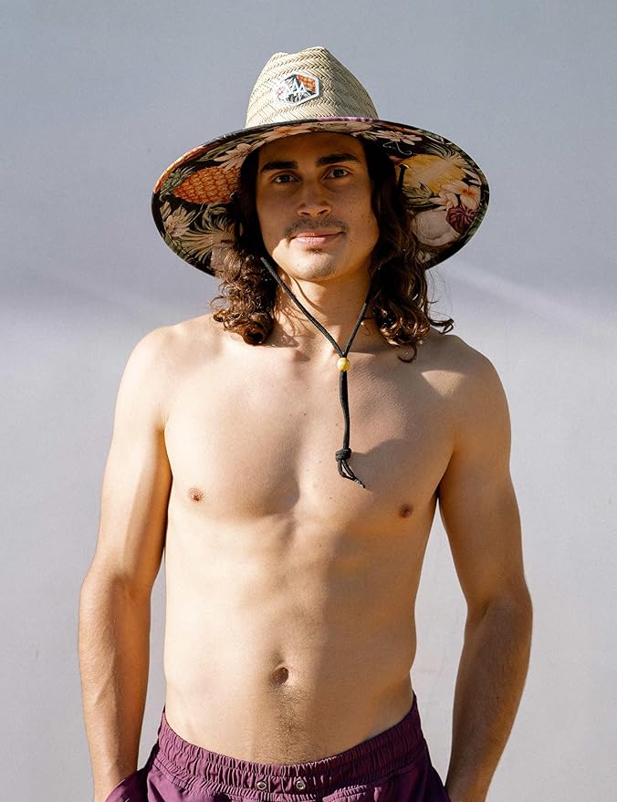 Straw Hat for Men & Women | Lifeguard Hat, Beach Hat & Sun Hat | UPF 50+ Wide Brim for Sun Protection | One Size | Hemlock