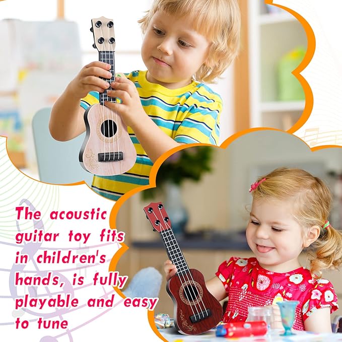 3 Pcs Toy Ukulele Guitar for Kids Mini Ukulele Kids Toy Classical Musical Instrument Guitar Baby Cute Developmental Educational