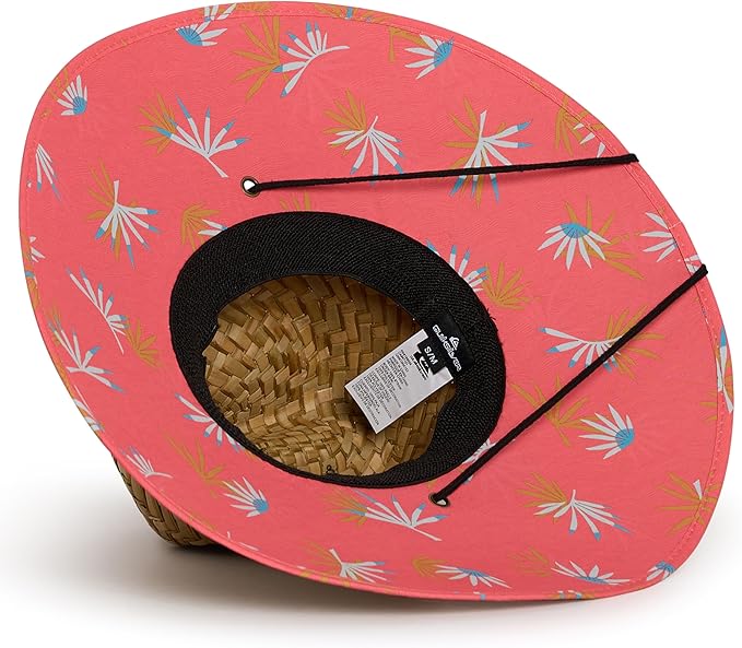 Quiksilver Men's Wide Brim Outdoor Lifeguard Straw Sun Hat