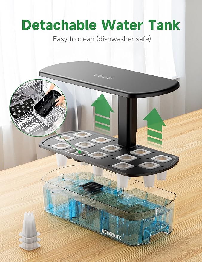 Hydroponics Growing System Kit 12 Pods,Indoor Herb Garden with Light,Kitchen Hydro Ponic Grow System, Countertop Hydro Garden,Smart Planting Kit Home,Plant Grower Inside Kit,Lettuce Grower