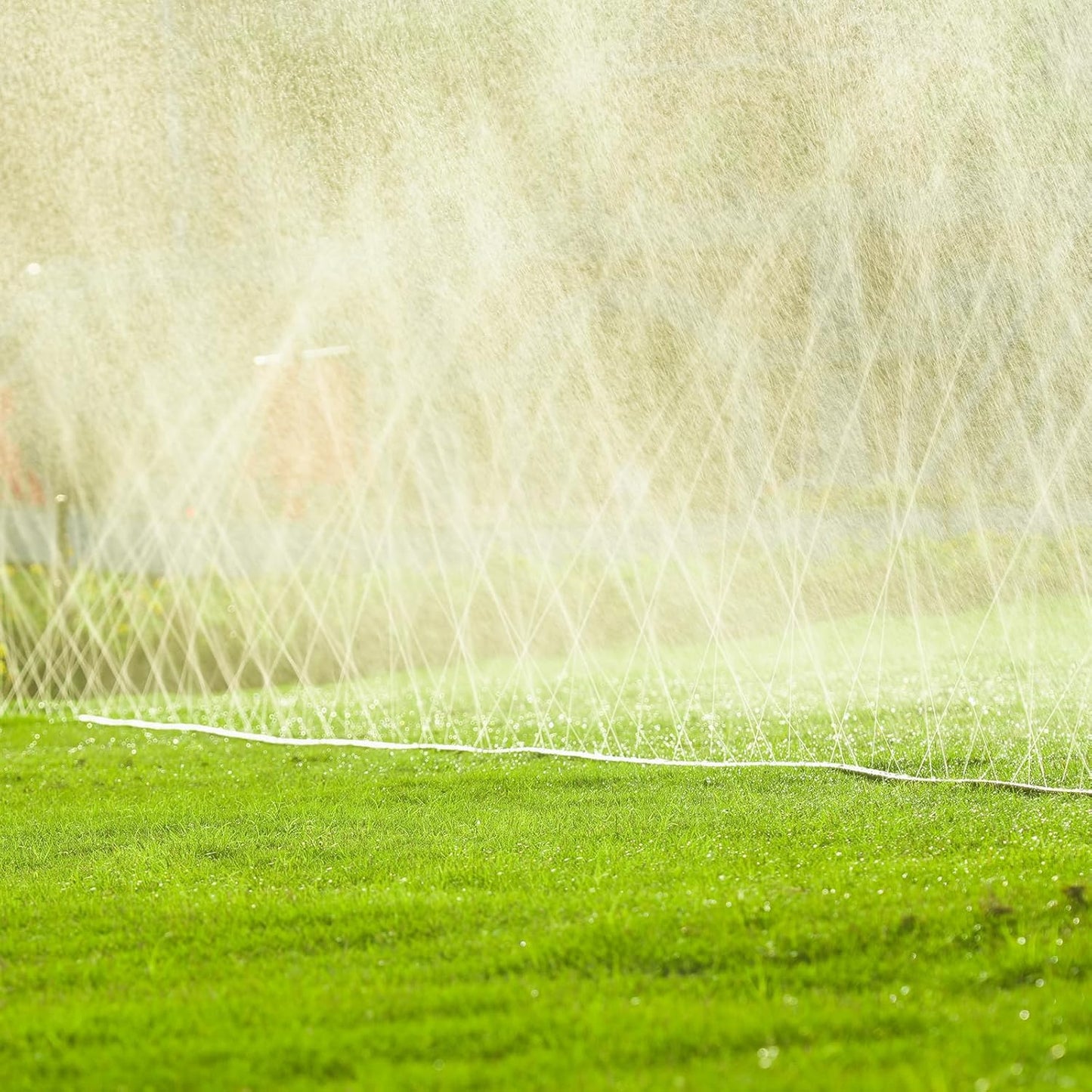 LINEX Sprinkler Soaker Hose 75 ft for Garden, Watering Hose with Holes, High-Efficiency Sprinklers System for Lawn and Garden with Staples