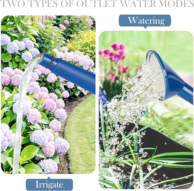 2 Gallon Watering Can for Indoor Plants, Garden Watering Cans for Outdoor Plant House Flower, Modern Plant Watering Can Large Long Spout with Sprinkler Head