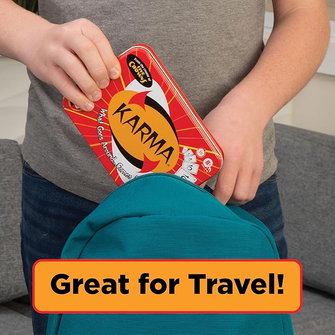 Karma Card Games for Kids – Card Games for Adults, Family Games Night, Card Games for Families, Multi-Player, Screen Free, Travel Games, Playing Cards, What Goes Around, Comes Around, Ages 8+