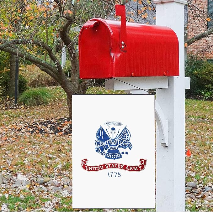 US Embroidered Army Garden Flag Double Sided 12x18 inch American Army Yard Lawn Garden Flags Banner Heavy Duty Vivid Color Waterproof