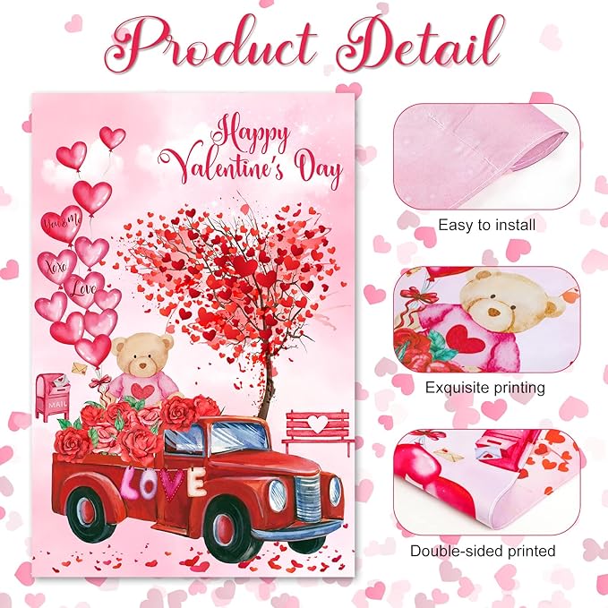 12 Pack 28 x 40 Inch Seasonal Spring Large Holiday Yard Flags Easter 4th of July Garden Lawn Double Sided Seasonal Flags Polyester Festive Set for Outdoor Decoration