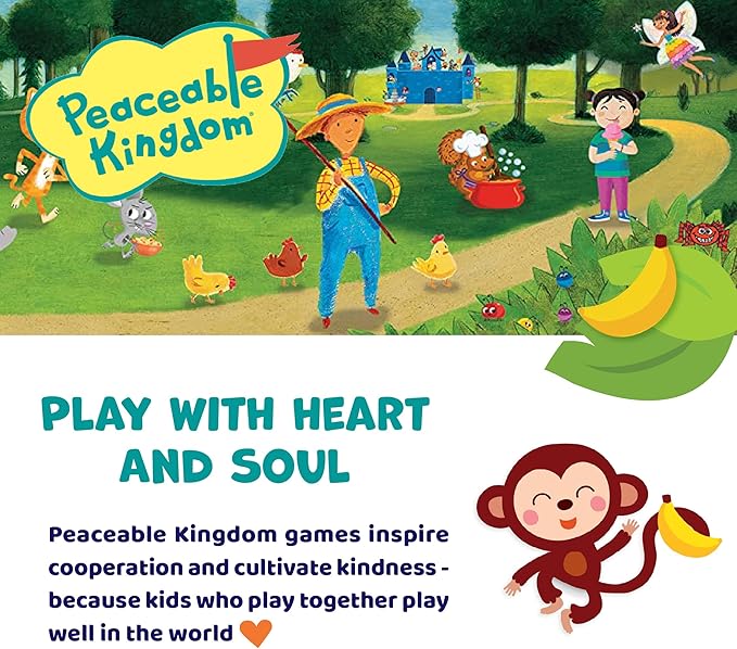 Peaceable Kingdom Monkey Around First Game for Toddlers Interactive play with Parent Ages 2+