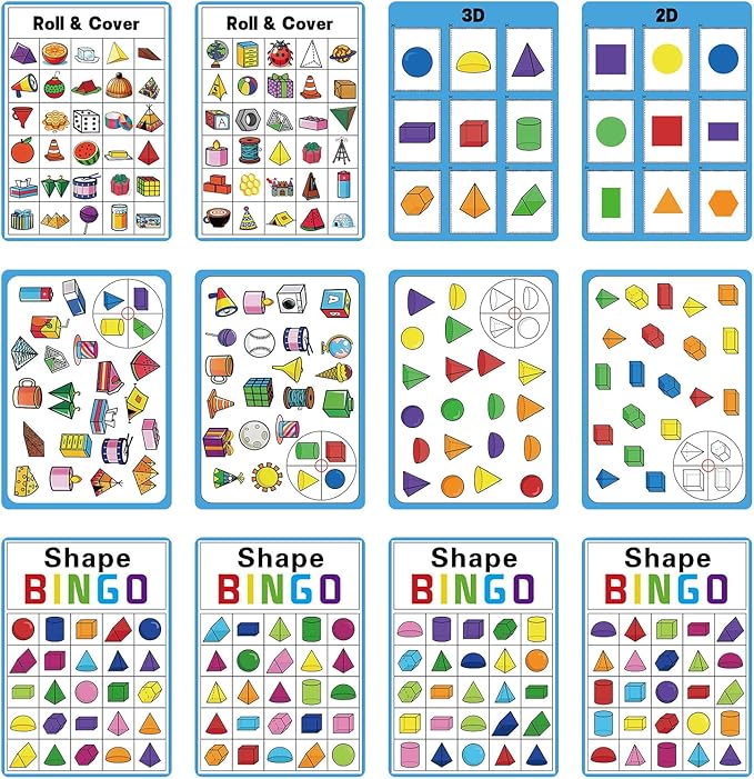 100 Pcs 3D Shapes for Teaching - Geometric Solids and Geometry Manipulatives for Classroom - Enhance Learning Experience