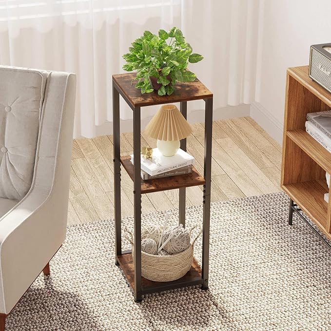 Tall Plant Stands Indoor, 3 Tier Plant Table, Corner Plant Stands for Indoor Plants Multiple, Small Side Table for Indoor Plants, Tall Plant Table