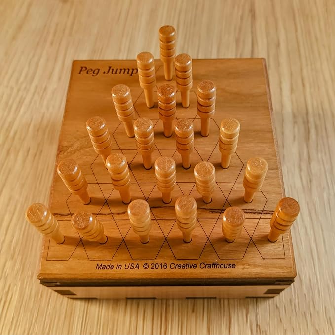 Peg Jump Triangle 6 – More Complex Version of The Familiar 5 Row Jump Puzzle