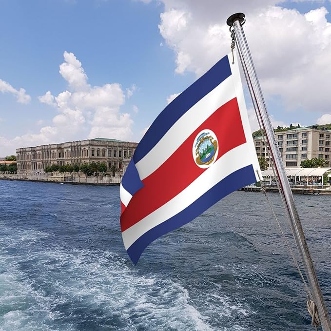 Costarica Flag Garden Yard House 2x3 ft Flags Double Sided Print Banner Indoor Outdoor Party Home Decorations for Boat Dorm House Balcony