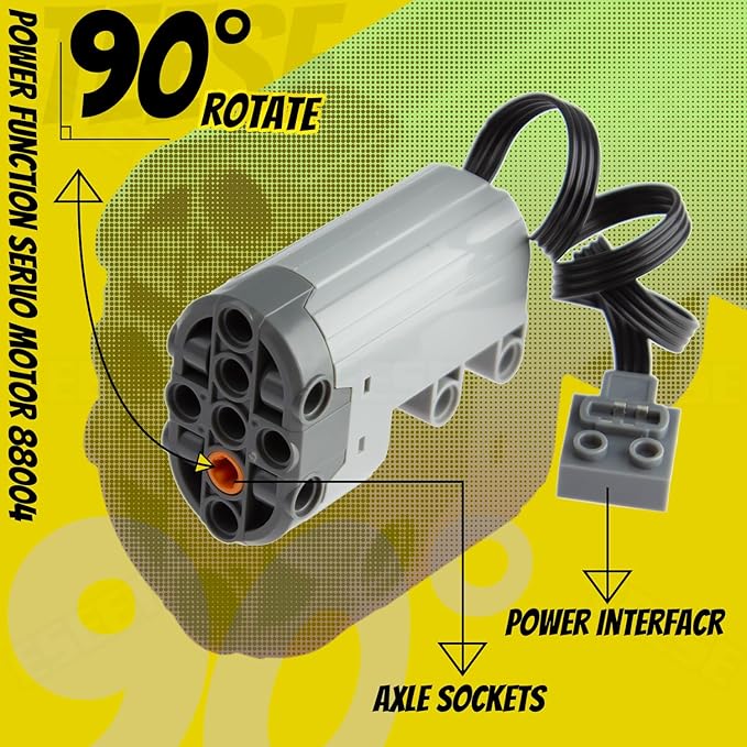 27pcs Technic-Motor Set with Motor-Remote Control-Receiver, Battery-Box-Switch-Light-Cable, Compatible with Technic-Parts