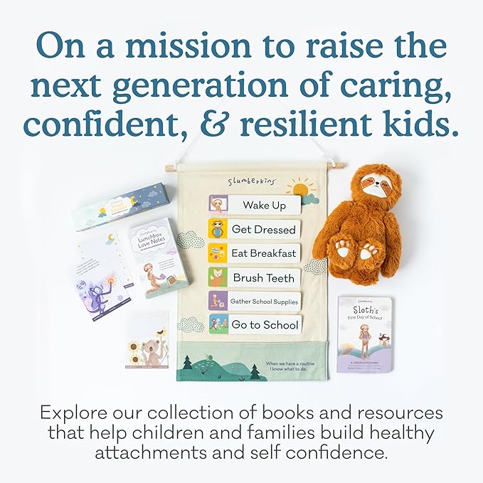 Slumberkins 18 Piece Visual Schedule for Kids | Reversible Visual Tool to Teach Day Time and Night Time Routines at Home & School | for Toddlers, Preschoolers, Children with Autism