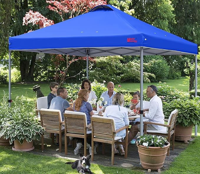 MASTERCANOPY Durable Pop-up Canopy Tent with Roller Bag (10x10, Blue)