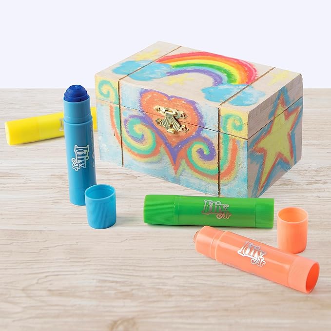 Idiy Tempera Paint Sticks (30 Vibrant Colors) -For Classroom Back to School Supplies, Summer Camp Arts & Crafts Projects, Draw & Paint on Wood, Paper, Ceramic, Canvas! Quick Dry, Non-Toxic, Mess Free