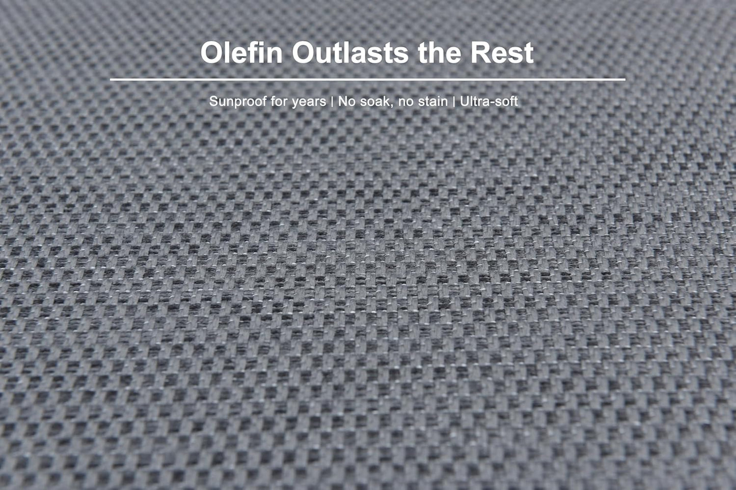 PURPLE LEAF Outdoor 2-Person Chaise Lounge with Cushions Patio Sun Chair Adjustable Backrest Reclining Chair for Poolside Moon Basalt