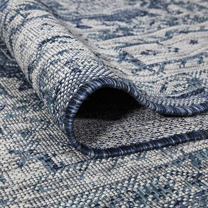 Keen Home Design Terrace Outdoor Area Rug - 6x9 Washable Indoor/Outdoor Rug for Patio, Kitchen, Balcony, Beach, Garden, Deck and Porch, Size: 6'x8'10"