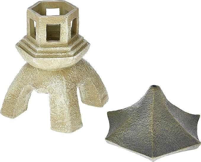 Design Toscano NG29869 Asian Decor Pagoda Lantern Statue, Medium, Two-tone stone