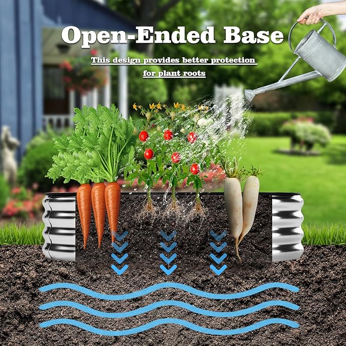 Raised Beds for Gardening Raised Garden Bed Kit for Gardening Outdoor,4x2x1ft Planter Grow Garden Box Raised Flower Bed