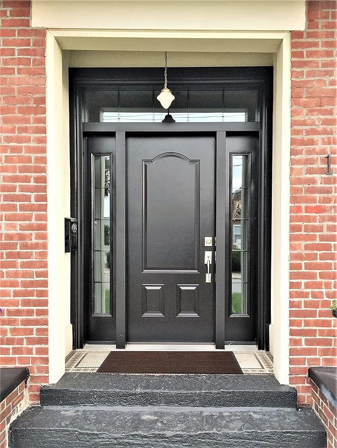 Profile Rubber Door Mat, 35x23inch, Heavy Duty, Entrance Doormat, Indoor and Outdoor, Waterproof, Easy Clean Shoe Scraper, Home Rug Welcome Mats for Entryway, Patio, Porch, Brown