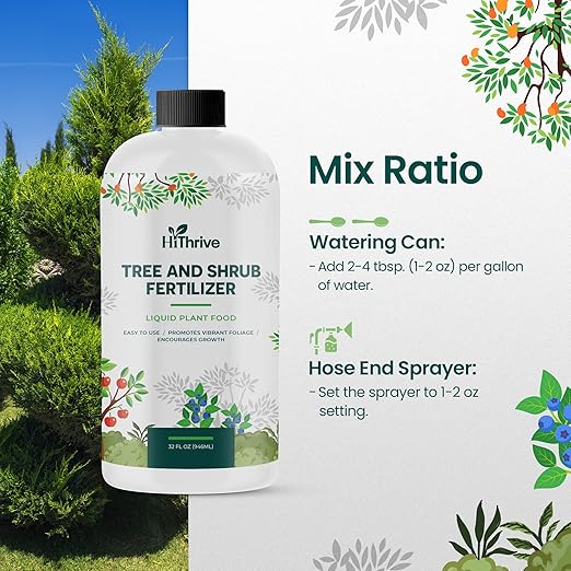 32oz Tree and Shrub Plant Food - Makes 32 Gallons of Tree and Shrub Fertilizer, Liquid Plant Fertilizer for Healthy Roots, Foliage & Year-Round Growth, Nutrient-Rich Formula for All Trees & Shrubs